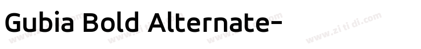 Gubia Bold Alternate字体转换
